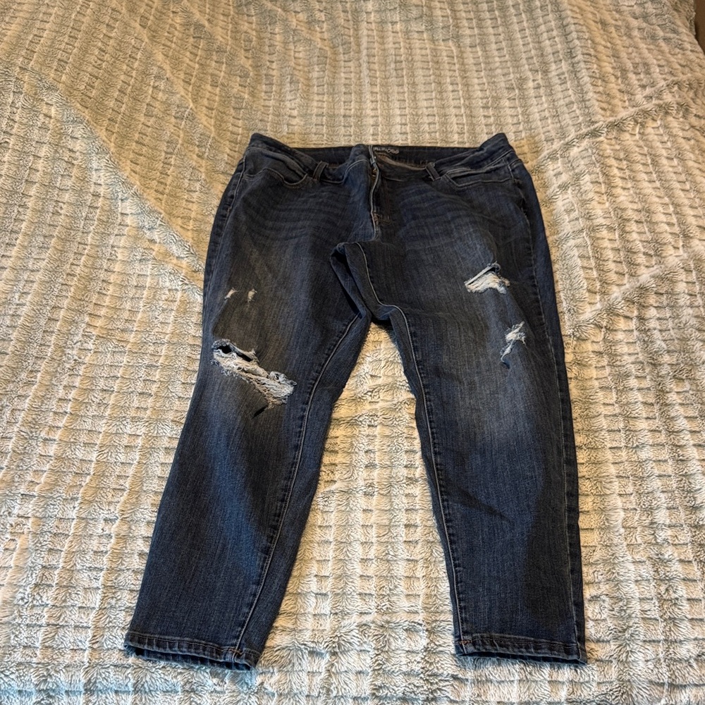 Dark Wash Distressed Jeans